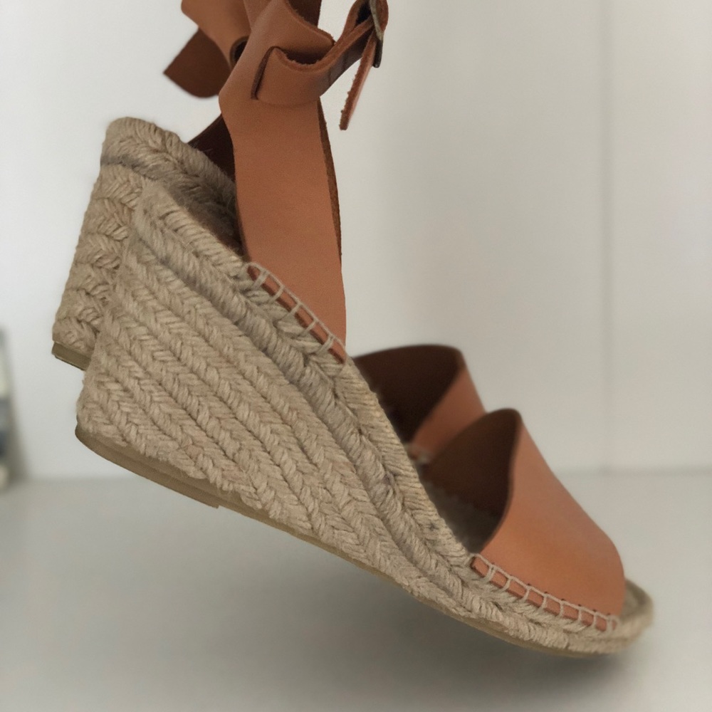 Jcrew espadrille and leather wedges